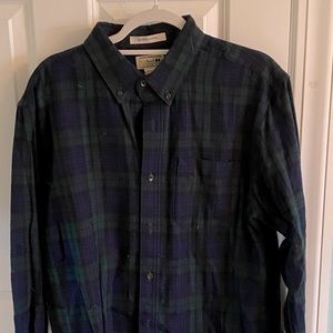 LL Bean Slightly Fitted Flannel Size Large